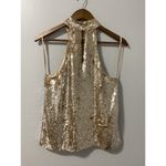 Parker  Vika Sequin Tank Top in Blush Stars Gold Tan XS NYE Sparkle Party EUC Photo 6