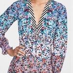 SALONI Eve Mini Dress Multicolor Floral Long Sleeve Size US 0 Photo 0