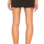 AGOLDE Quinn black denim distressed mini Jean skirt 28 Photo 1