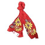 Wildfox New. red daisy scarf. Retails $98 Photo 2