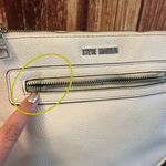 Steve Madden Women’s Faux Leather Textured White Shoulder Bag Photo 9