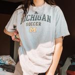 Adidas Oversized Michigan Soccer Shirt Gray Size L Photo 0