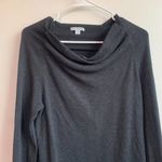 James Perse Standard  Dark Gray Cowl Neck Long Sleeve Shirt Photo 4