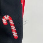 Vintage Christmas Scarf Candy Canes Square Sheer Stripes Holiday Red Black Photo 5