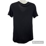 Arizona Jeans Co. Black Short Sleeve Cut Out V-Neck Top Size Small Photo 1