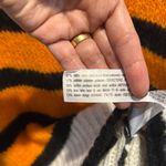 ZARA Striped Orange and Black Turtleneck Sweater Photo 2