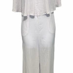 Show Me Your Mumu Show‎ Me Your Mumu Sheer Flowy Jumpsuit Pants One Piece Off Shoulder White XXS Photo 0