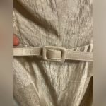 London Times Sleeveless Belted Peplum Dress Champagne Womens size 10 Photo 5