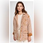 Young Fabulous and Broke NWOT Young Fabulous Broke YFB Walker Quilted Jacket XS Honey brown Shacket Coat Photo 1