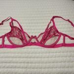 For Love & Lemons Hot Pink Soutache Swirl Embroidered Strappy Bra Sz M Medium Photo 9