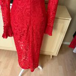 Alexis Fala Lace Midi Dress in Red Lace Holiday Midi Size Small NWT Photo 6