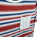 L.L. Bean Signature 100% Cotton Red Blue White Striped T Photo 2