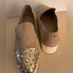 Karl Lagerfeld  beige suede pearl stud platform shoes size 9.5 Photo 1