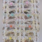 ZARA Handcrafted Sleeveless Open Knit Sweater w Colorful Floral Beading-Large Photo 3