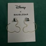 BaubleBar Disney X  Mickey Mouse Silhouette Head Earrings threader Hoop earrings Photo 1