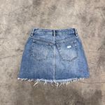 Free People  we the free breezy denim distressed raw hem mini skirt Photo 2