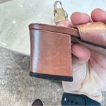 Bottega Veneta  Light Brown Leather Strappy Block Heel Sandal with Gold Buckle 8B Photo 2