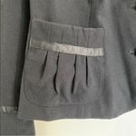 Bisou Bisou  blazer size 8 bell sleeve button front cropped career office black Photo 3