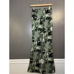 Streetwear Society Pants Womens Small Green Black Flare Bell Bottom Stretch Photo 3