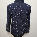 Banana Republic Factory Navy Classic Fit Bee Print Button Down Size Medium Photo 4