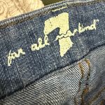 7 For All Mankind Rhinestone Pocket Flare Wide Leg Capris w/ Frayed Hem /29/ EUC Photo 9