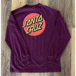 Santa Cruz ‎ Skateboard Long Sleeve Maroon Tshirt Men Unisex Medium EUC Photo 4