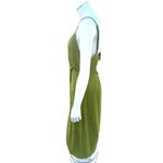 Lulus Small Lime Green Pleated Wrap Midi Summer Dress Bow Back Spaghetti Straps Photo 5