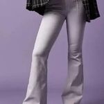 Free People New Size 29 Jayde Jeans High Rise Flare Leg Lavender Lilac Purple Photo 0
