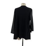 Clara Sunwoo Liquid Leather Sleeve Drape Cardigan Black Size Large *flawed Photo 6