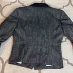 EXPRESS faux leather collar ruched sleeves front pockets blazer Photo 10