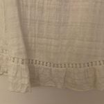 Hazel & Olive White Ruffle Trim High Neckline Short Dress Women’s Sz Small Photo 4