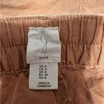 Joie High Rise Linen Blend Double Button Shorts Washed Carmel Brown Size 4 Photo 4