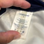 Lands' End  Navy Blue White Bikini Bottom Swimsuit Size 14 EUC #1199-PHX Photo 3