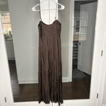 J.Crew NWT  Collection Ruched Maxi Dress Luster Georgette Deep Chocolate Photo 2