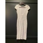 Dress the Population  marcella white Sequin Bodycon low back Midi Dress Small Photo 2