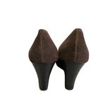 Lilly Pulitzer Brown Suede Resort Chic Peep Toe Wedge Heels Size 7 Photo 4