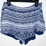 Free People High Rise Navy Blue Boho Flowy Lined Short Shorts 6 Photo 0