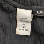 La Blanca Black Crochet V-Neck Crinkle Resort Tunic Cover Up XS Photo 6