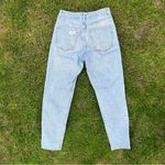 Topshop Light Wash Distressed Mom Jeans Photo 2