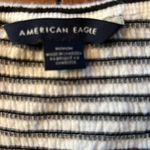 American Eagle  Black & White Striped Crop Top Size Juniors Medium Photo 1
