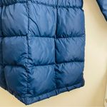 Vintage COMFY Goose Down Long Puffer Coat Blue Belted Seattle USA 70s 80s Size L Photo 9