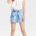 A New Day Light Blue with Tie High Waisted Shorts Photo 2