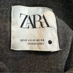 ZARA Women's Long Sleeve Button Collared Raw Hem Denim Shacket Size XS Black Photo 7