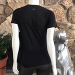 Under Armour Heat Gear Black Short Sleeve Athletic V-Neck Shirt Women's Size S Photo 3