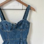 Reformation  Nikki Bustier Denim Mini Dress in Blue Jean Photo 5