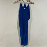 MISA Los Angeles royal blue jersey draped dress Photo 1