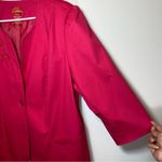 Oscar de la Renta | Vintage Floral Embroidered Single Button Blazer Pink 2XL Photo 7