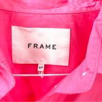 frame denim FRAME Oversize Hot Pink Vacation Button Down Long Sleeve Relaxed Boyfriend Shirt Photo 10