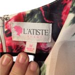 L'ATISTE  Garden Party Rose Print Dress M Pleated skirt Feminine Prom Formal Photo 2