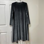 LuLaRoe Velvet Size Large Grey Velvet Sarah Cardigan Long Duster With Pockets Photo 1
